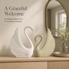 2PC Swan Statues, Heart‑Shaped Couple Sculpture for Home Tabletop Decor
