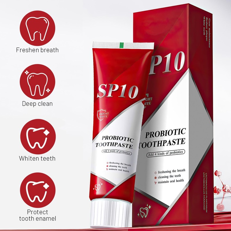 Sp10 Probiotic Toothpaste, 2PCS 100g Sp-10 Ultra Whitening Toothpaste, Deep