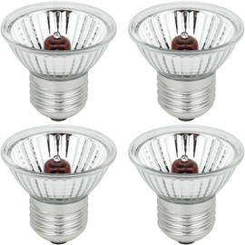 YEGRUEB Reptile Heat Bulb 25W Night Red Bulb for Reptiles and Amphibians Tanks, Turtle Bearded Dragon Lizard Cages Frogs Heat Lamp Replacement Bulb, 4 Packs