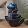 Indoor Fountain Relaxing Zen Cascade Colourful LED Light, Useful Gifts