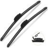 AUTOBOO OEM Quality 24" + 18" Premium All-Seasons Durable Stable And Quiet Windshield Wiper Blades 2 Pack ( pair for front windshield )