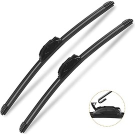 AUTOBOO OEM Quality 24" + 18" Premium All-Seasons Durable Stable And Quiet Windshield Wiper Blades 2 Pack ( pair for front windshield )