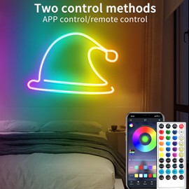 segrass Neon Led Rope Lights,132FT RGB LED Strip Lights, App Control/IR Remote,Outdoor IP65 Waterproof, Music Syncing, Flexible DIY Design led Lights for Bedroom, Gaming, Party, Christmas Décor