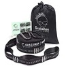 Grassman Swing Attachment, Hammock Swing Hanging, Portable Hanging Chair Attachment Set, Swing Attachment Tree with 2 Loading Carabiners and Tree Protection Padding, Black, 2 x 150 cm