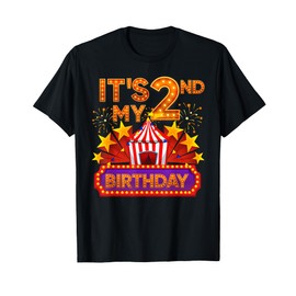 Its My 2nd Birthday Circus Carnival Birthday Party Decor T-Shirt
