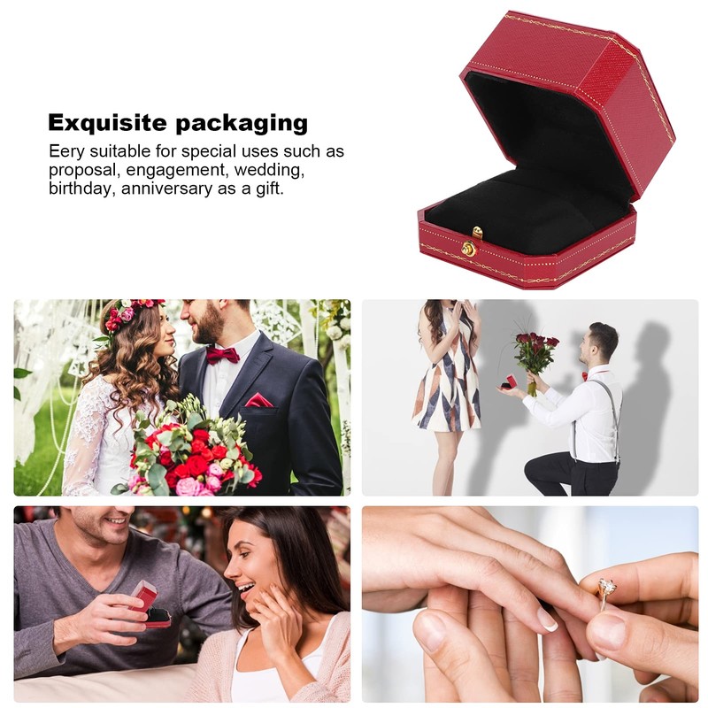 Brrnoo Ring Gift Box, Exquisite Storage Display, Elegant Single Ring