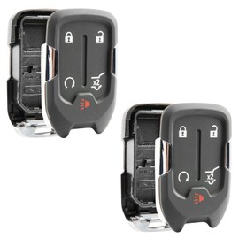 2X USARemote Shell Button Pad Case Car Key Fob Cover Keyless Entry Remote Replacement for 2015-2023 GMC Acadia Terrain Yukon 5-Button Smart 13584502 HYQ1AA 13508275 HYQ1EA