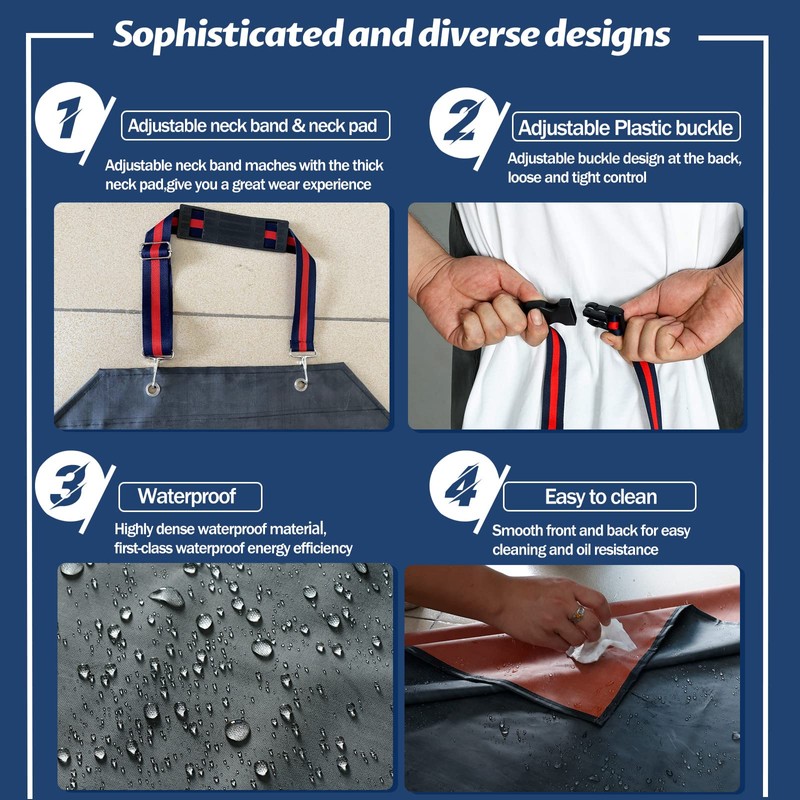 Thick Rubber Apron,Professional Waterproof Chemical Oil Resistant Aprons for Dishwashing,Dog