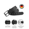 Cartvelli Premium Ledergürtel Herren Schwarz Carbon 105cm Made in Germany