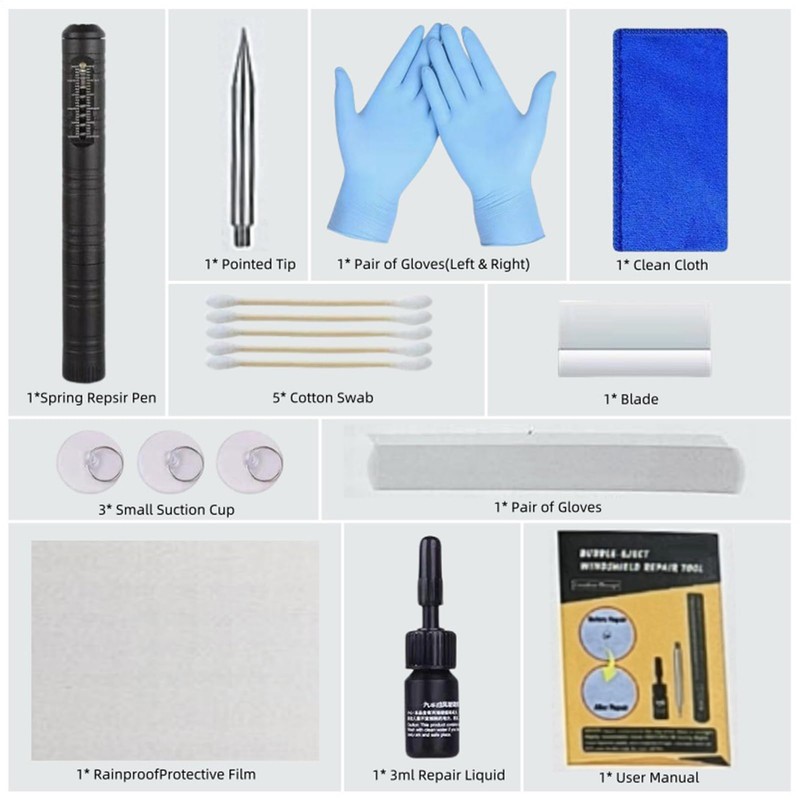 Windshield Repair Kit, Glass Crack Repair Liquid, Professional Glass Maintenance
