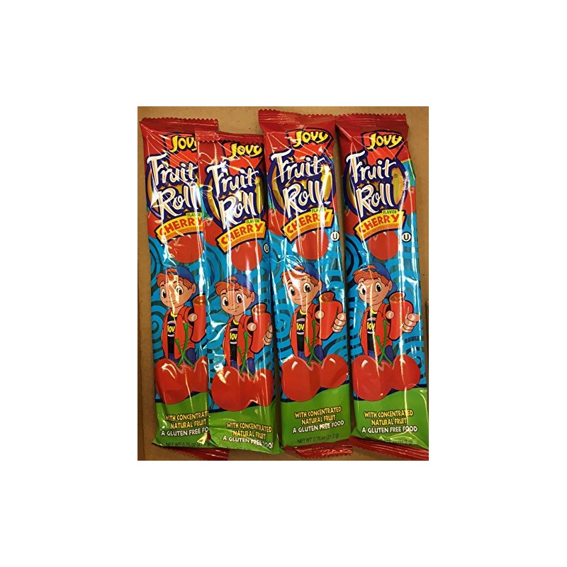 0.75oz Jovy Fruit Roll Snack, Cherry (16 Single Packets Per