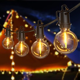 FIFlying Outdoor String Lights, 20.1M/65.9FT Outdoor Lights Mains Powered with 30+2 Shatterproof Bulbs, IP54 Waterproof Garden String Lights Festoon Lights for Garden Backyard Patio Wedding Party