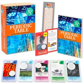 Periodic Table of Elements Educational Flash Cards Set - Bundle with Periodic Table Book and Fact Cards Set for Boys, Girls Plus Bookmark | Science Learning Elements Kit