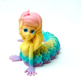 6.69inch 3D Printed Mermaid Models,Flexible Joint Animal lacertid Figurines, Stress Relief, Fidget restlessness, ADHD Toys, Surprise Fantasy Gifts (Random)