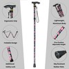 CLOKTA Folding Cane, 5-Level Adjustable Height Lightweight Portable Foldable Walking