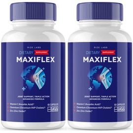 (2 Pack) Maxiflex All Natural Suppplement, Maxiflex Capsules for Joint Support, Maxiflex Pills for Mobility and Flexibility, Maxiflex Advanced Formula Supplement, MaxiFlex Triple Action (120 Capsules)