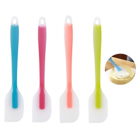 4 Pcs Esptulas de Silicona Repostera, Utensilios Repostera, Esptulas Cocina Antiadherente, Esptulas Flexibles para Hornear, Mezclar y Raspar, sin BPA 