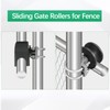Wmebee Nylon Cantilever Gate Roller, 2-3/8"(2-1/2") Round Gate Frame 4"