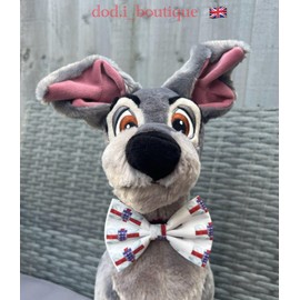 New Dogs Bow Tie Bowtie Football EURO Flag Paws England RED Elastic Band ACCESSORY Handmade UK (White flag Small)