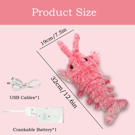 Ludihive Wiggly Lobster Dog Toy, Floppy Lobster Interactive Dog Toy, Jumping Moving Dog Toys for Medium Dogs, Moving Interactive Dog Toy, Calming Pet Toys Sturdy Puppy Chew Toys for Teething