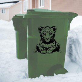 'Snow Leopard' Clear Sticker Decal – Waterproof Film for Windows, Cars, Walls & Crafts, XL (460mm) (DC00136987)