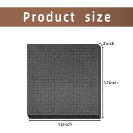 4 pieces 300 x 300 x 50 mm grid foam cube foam, tool box, camera case, foam, suitcase insert, tabletop miniatures, tool