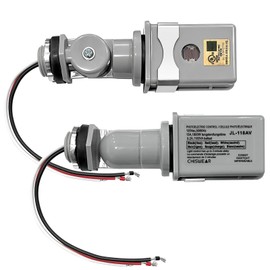 Wired Photoelectric Switch 2pcs Outdoor Lighting Sensor, 30-120s Time Delay