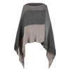 Womens Poncho Sweater V Neck Striped Pullover Soft Scarf Wrap