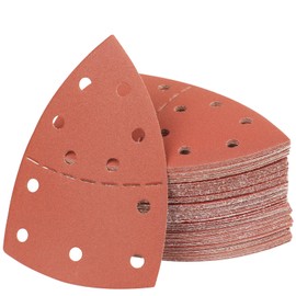PMIQSA 100PCS 240 Grits Sanding Pads Mouse Sander Pads 11 Hole Sanding Sheets Hook Sandpaper Sheets for Multitool Detail Sander Paper