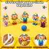 Gejoy 25 Pcs Funny Clown Keyring Clown Doll Keychains Circus