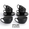 MIAMIO - Set of 6, Ceramic Stackable Cappuccino Cups Set