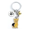 KOYOKOMA Dog Keychain Paw Ring Dog Key Ring Charm Maltese