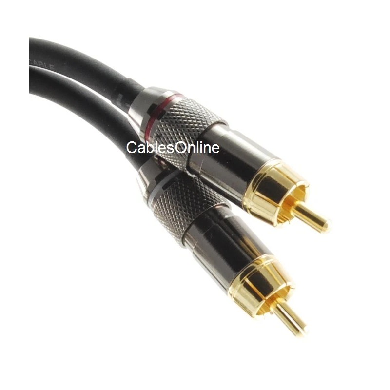 CablesOnline 3ft. Din-5 Male to 2-RCA Male Premium Grade Audio