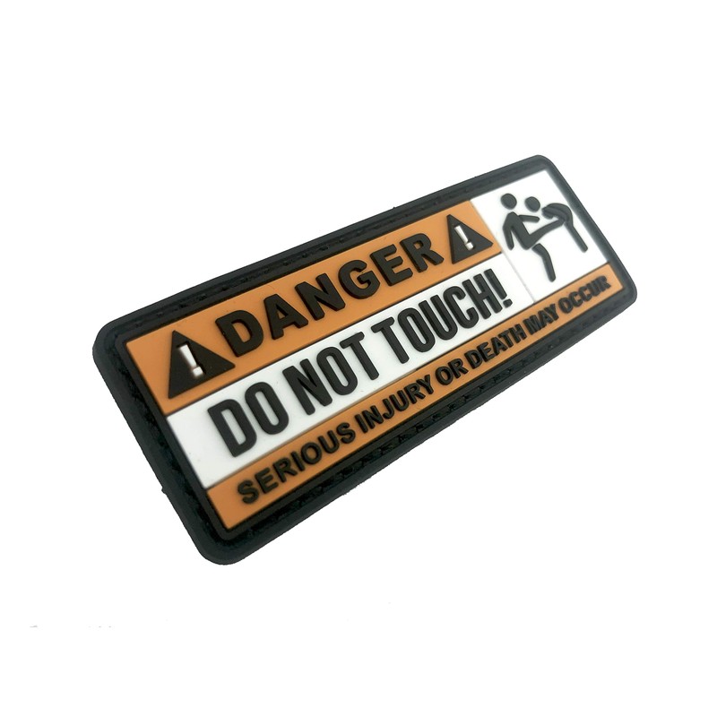 Danger Do Not Touch Airsoft Paintball PVC Morale Patch