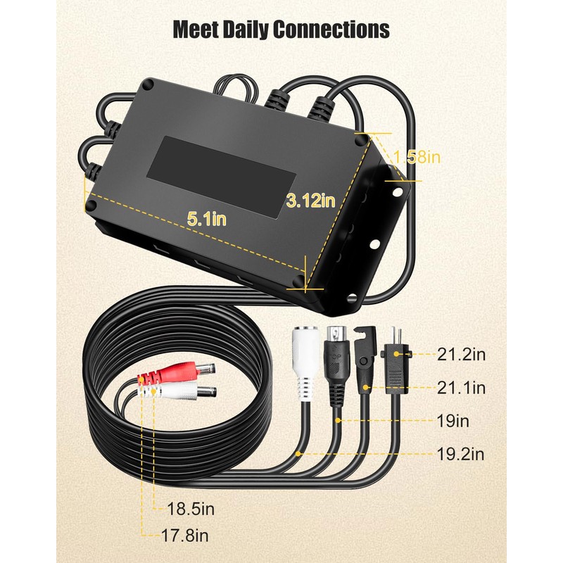 GUXPCH 5 Pin 6 Wire Junction Box Compatible with IDENO,