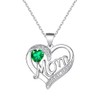 liveliwithmin Mom Necklace Love Heart Pendant Necklace with letter Mom