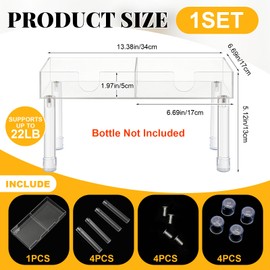 Tiangrid Acrylic Drink Dispenser Stand for Two 6.69'' Diameter of 1 Gallon Water Jar Beverage Dispenser Stand for Parties and Events, Plant, Cake Pedestal, Bottle Not Included