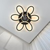 Black-Star ring Ceiling Fans with Lights and Remote, 27 Inch