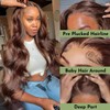 22inch Chocolate Brown Lace Front Wig 13x6 HD Body Wave