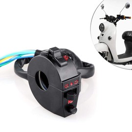 Pair Left & Right Motorcycle Switch Controller Left and Right Handlebar Switch Multifunction Head Light Motorcycle Handlebar Switch Control 7/8" Motorcycle Left and Right Horn Turn Signal Light