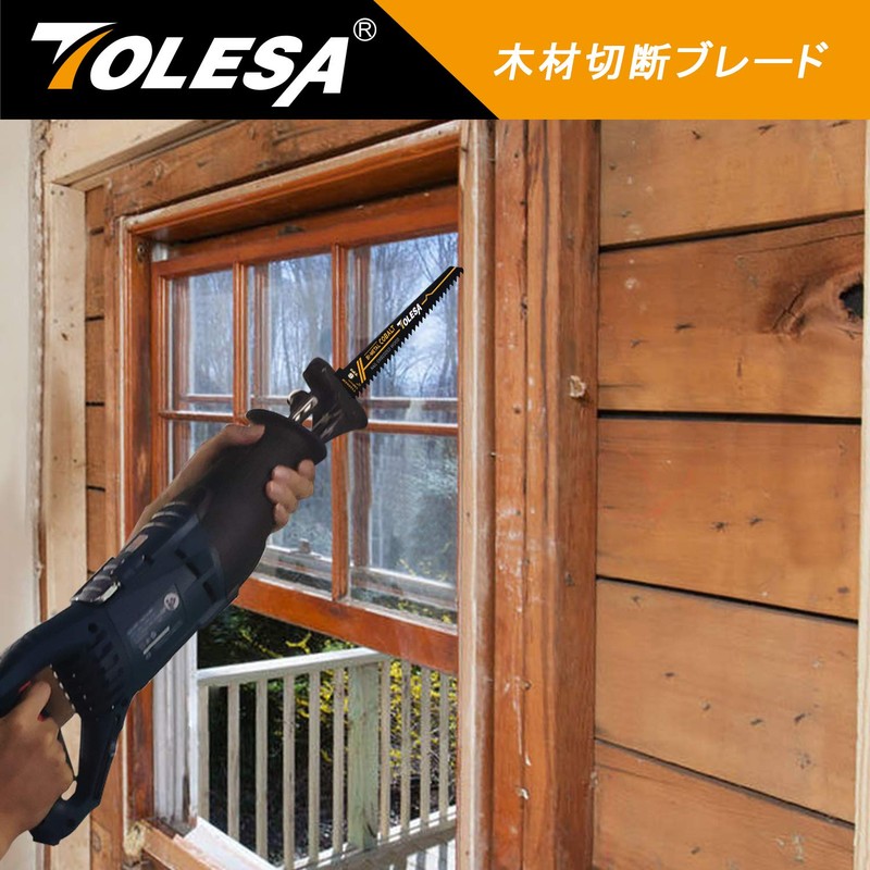 TOLESA Reciprocating Saw Replacement Blades, 6 Mounts, 8.9 inches (225