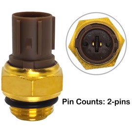 Radiator Coolant Fan Switch 37760-P00-003 201-1650 with Connector Pigtail Harness, Water Temperature Sensor Switch - Compatible with Honda Accord Civic CR-V Odyssey, Acura CL Integra RSX TL