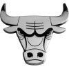 FANMATS Chicago Bulls Premium Solid Metal Raised Auto Emblem, Shape