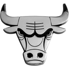 FANMATS Chicago Bulls Premium Solid Metal Raised Auto Emblem, Shape Cut, Adhesive...
