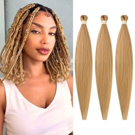 Brown Blonde Braiding Hair Pre stretched Box Braiding Hair Extensions