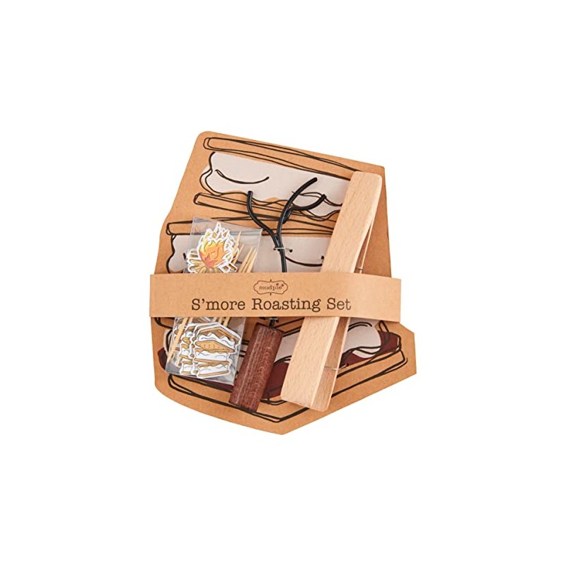 Mud Pie S'more Roasting Set, skewer 5 1/2" | tongs