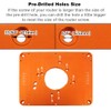 O'SKOOL Precision Aluminum Router Table Insert Plate, Router Templates With