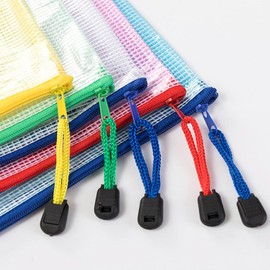 5 Pieces Zipper File Bags, Mesh File Pockets, Files, Office Supplies, Organization, Student Office Travel File Bags, Easy to Store and Carry A6