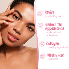 7th Heaven Soothing Under Eye Hydrogel Patches Multipack - 3 Pairs - Rose and Collagen Boosting Proline to Reduce the Appearance of Dark Circles and Fine Lines