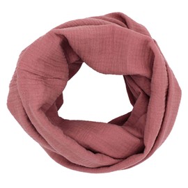 Muslin Loop Scarf, Tube Scarf, 100% Fine Cotton, Women's Scarf, Neckerchief, Women, Spring, Autumn, antique pink